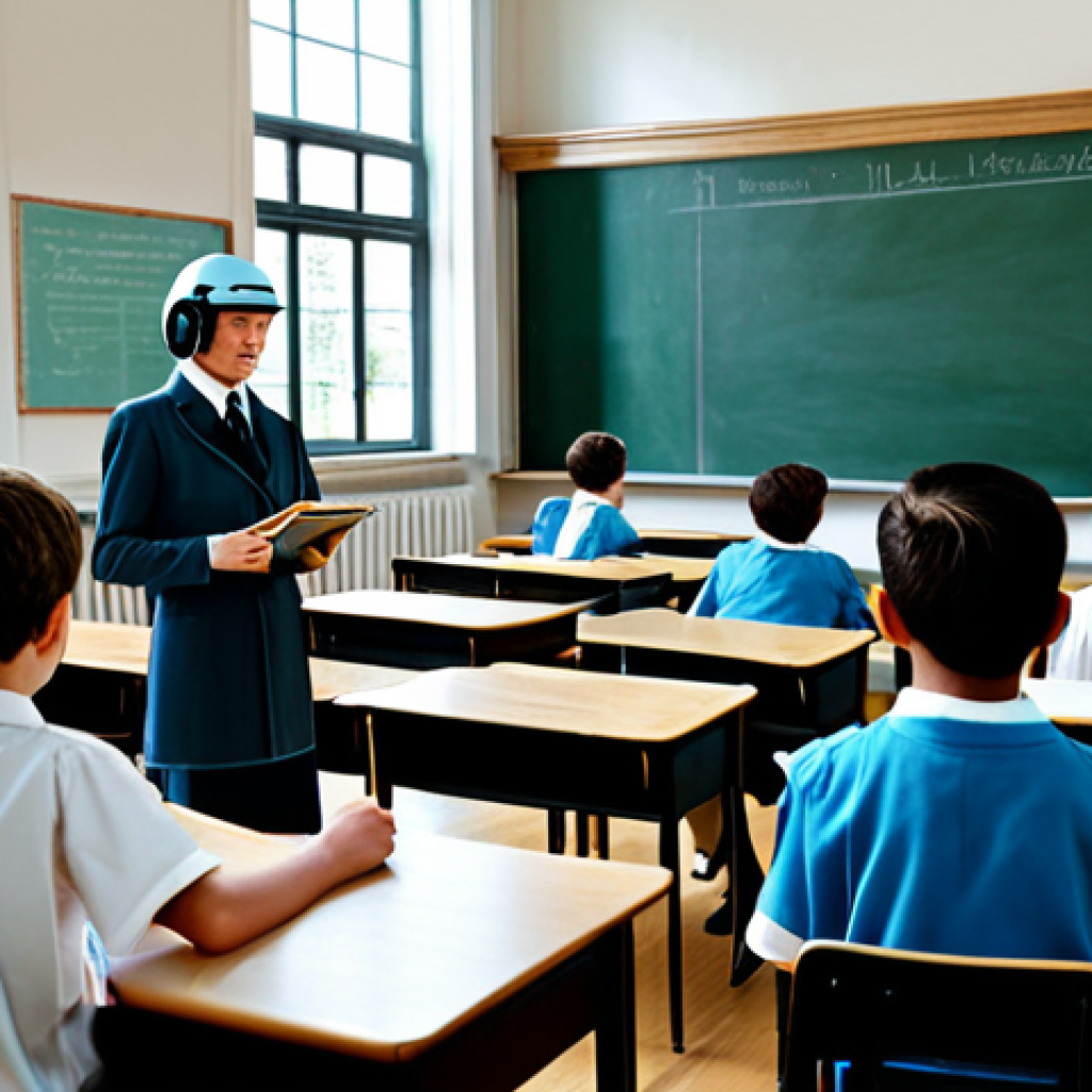 **
A bright and modern classroom setting. Students are wearing MR headsets and interacting with holographic educational content. The scene shows a historical reconstruction with fully clothed figures in appropriate attire. A teacher, also fully clothed, is guiding the students. Safe for work, appropriate content, fully clothed, professional educational environment, perfect anatomy, natural proportions, well-lit, high quality.
**
