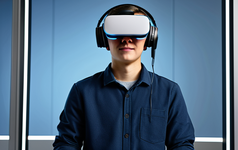 혼합현실 교육에서의 가상 팀워크 - A diverse team of professionals, fully clothed in business attire, collaborating in a virtual office...