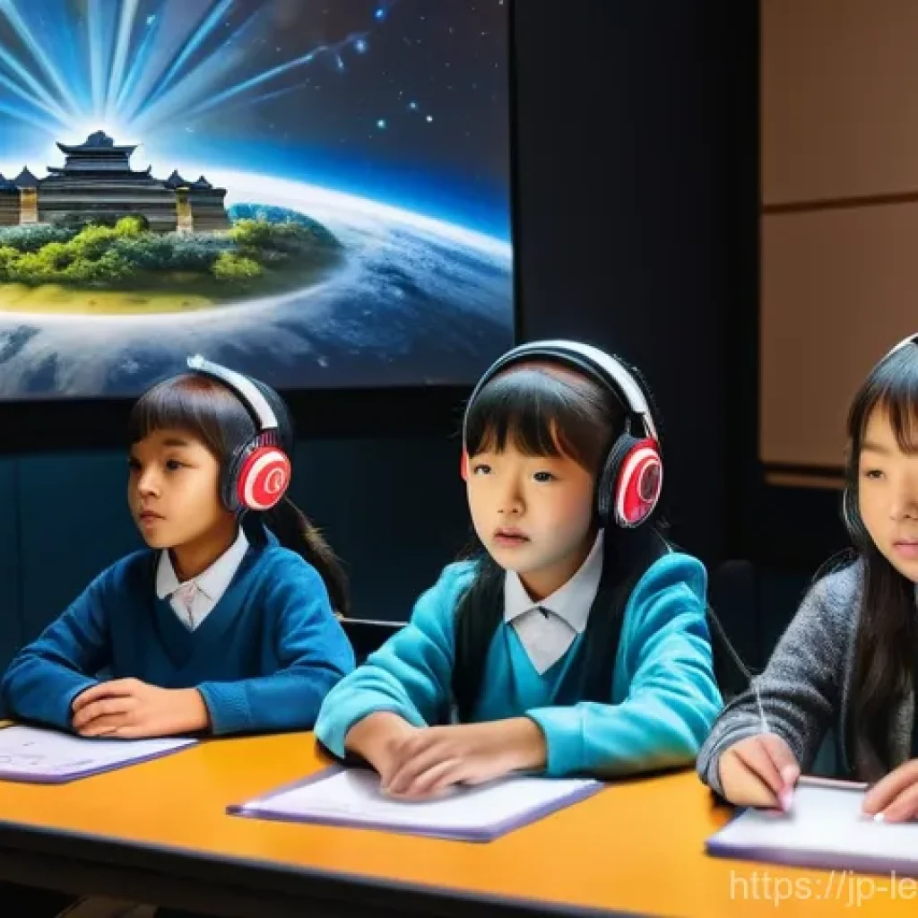 혼합현실 교육의 참여형 학습 모델 - **Immersive History & Space Exploration in a Japanese Classroom**
    A group of 3-4 diverse Japanes...