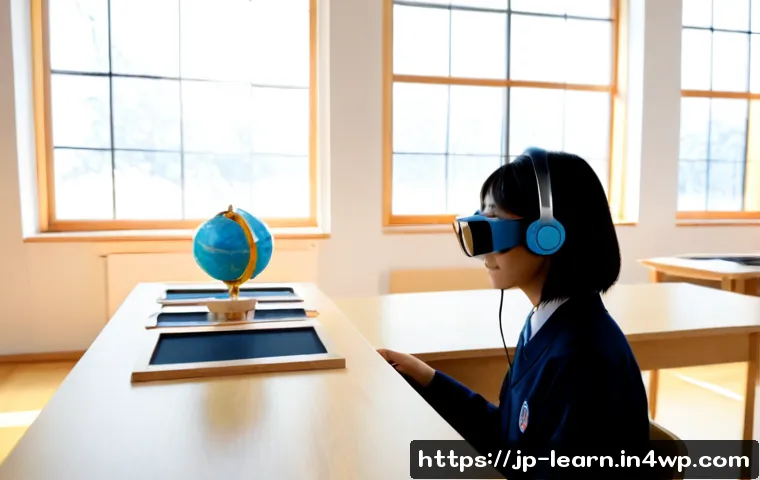 혼합현실 교육 플랫폼 비교 - Photorealistic mixed reality education platform comparison scene, Japanese university student wearin...